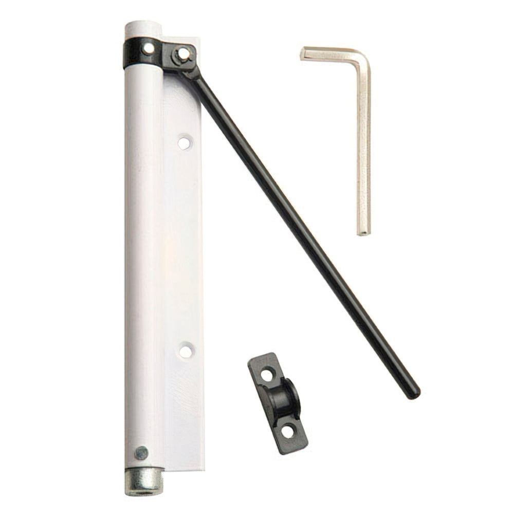 Muelle puerta wolfpack aluminio anodizado blanco (blíster 1 pieza)