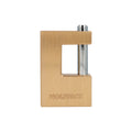 Candado cuadrado latón persiana ancho 70 mm alta seguridad, antirrobo puertas, contenedores, trasteros, 2 llaves