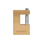 Candado cuadrado latón persiana ancho 70 mm alta seguridad, antirrobo puertas, contenedores, trasteros, 2 llaves