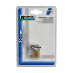 Brass padlock normal shackle 20 mm