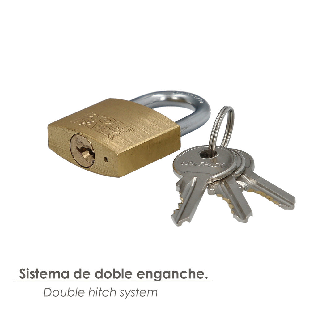 Cadeado latão arco normal chaves iguais 30 mm n.º 1