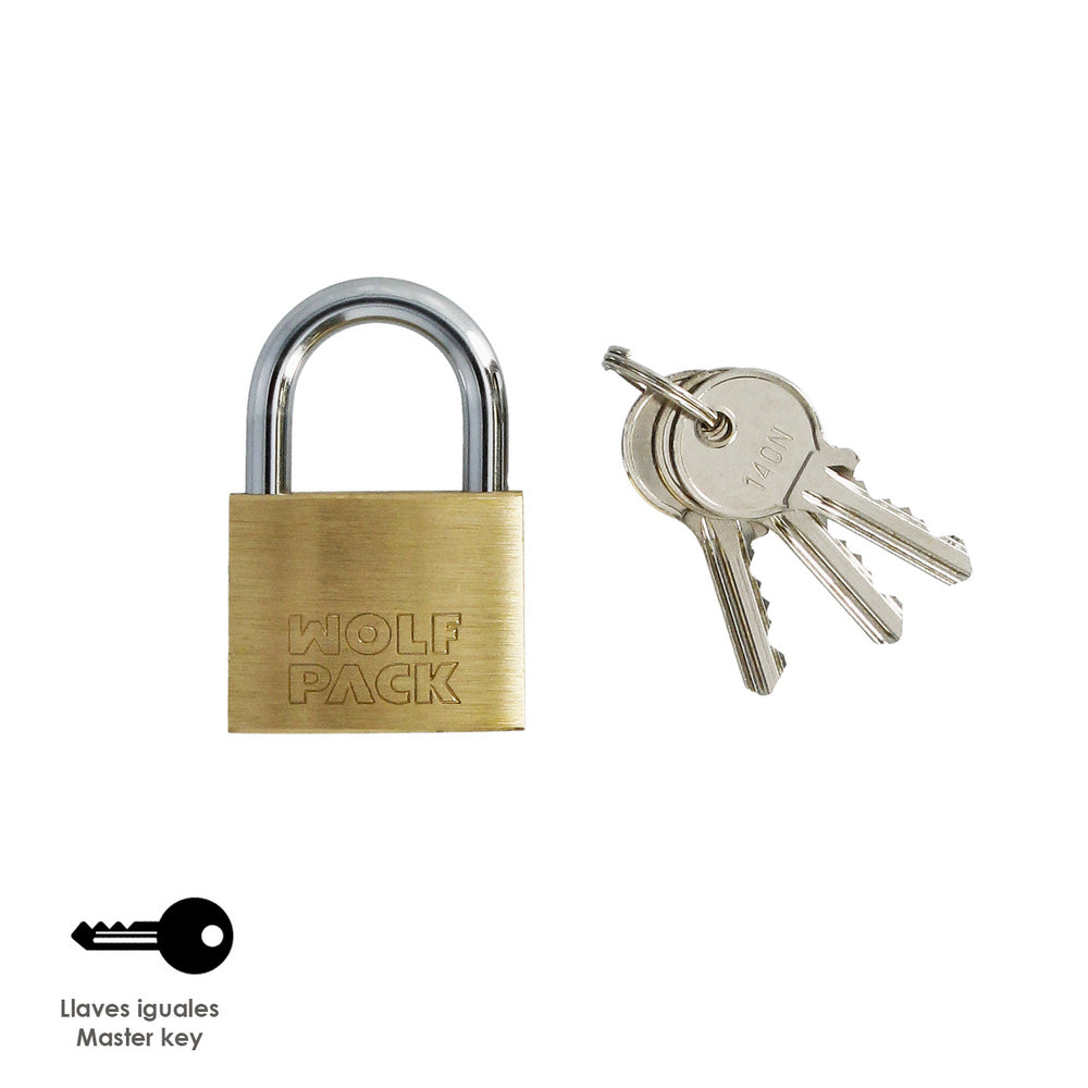 Cadeado de latão arco normal chaves iguais 40 mm n.º 1