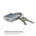 Cadeado em aço inoxidável, haste standard, 30 mm