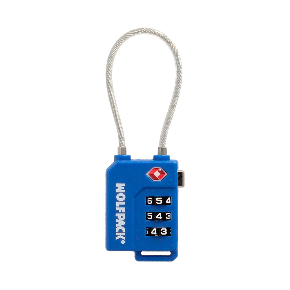 Cadeado de segurança para bagagem TSA de 3 dígitos com cabo de aço. Cadeado de combinação, mala, viagem, mochilas, segurança