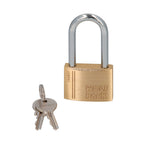 Candado latón arco largo 40 mm arco endurecido. Candado maletas, taquillas, puertas