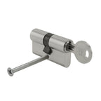 Cilindro seguridad 30x30 mm/13,5 leva corta corta niquelado con 5 llaves