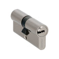 Cilindro seguridad 30x30 mm leva larga niquelado con 5 llaves