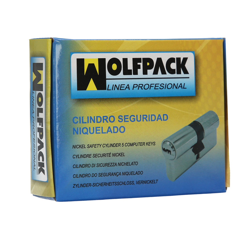 Security cylinder 30x40 mm/13.5 short cam nickel-plated with 5 keys