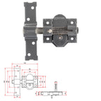 B-5 deadbolt, key and thumbturn, 143mm bolt, 50mm round cylinder