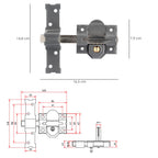 B-6 lock 2-sided key 165mm 50mm round cylinder