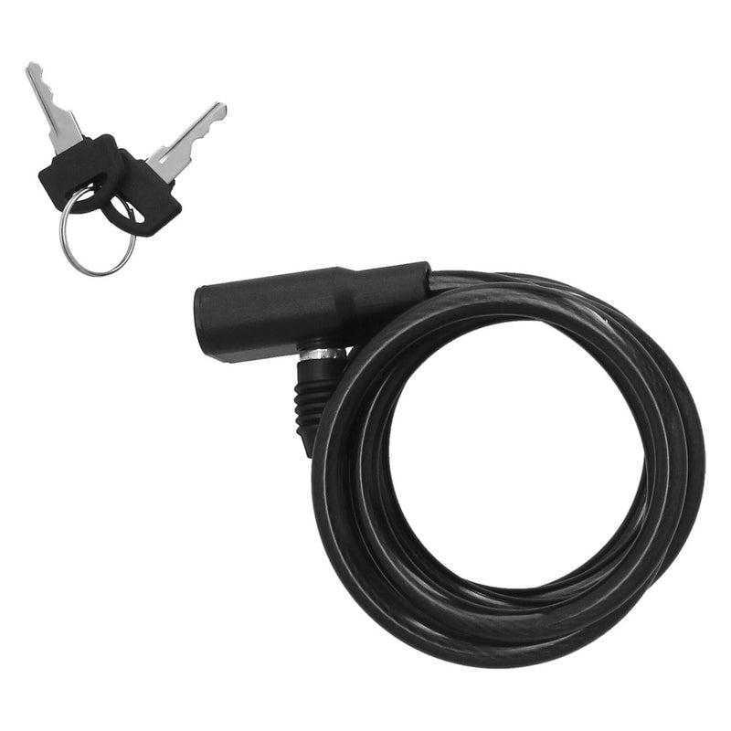 Cable bicicleta espiral con llave ø 8 mm. x 150 cm