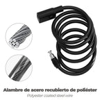 Cabo de bicicleta espiral com chave ø 8 mm x 150 cm
