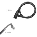 Cabo para bicicleta com chave 12 mm x 80 cm
