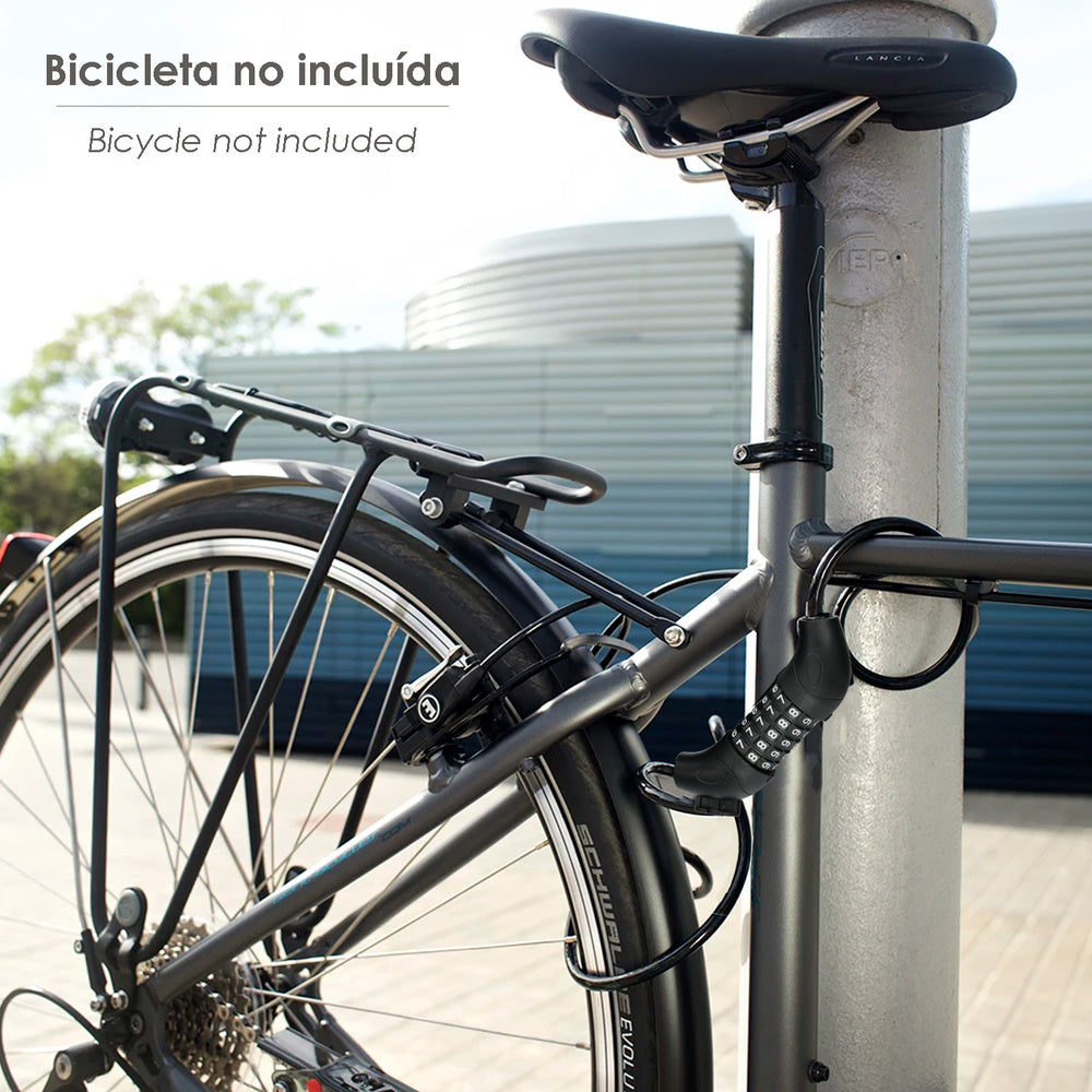 Cabo de bicicleta em espiral com combinação. 12 mm x 120 cm