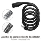 Cabo de bicicleta espiral com chave ø 12 mm x 150 cm