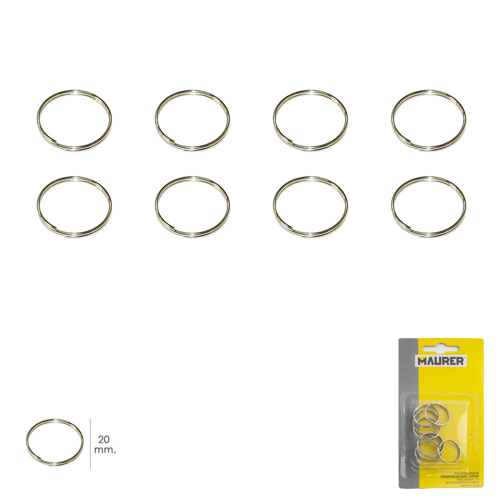 Key ring ø 20 mm (blister 8 pcs)