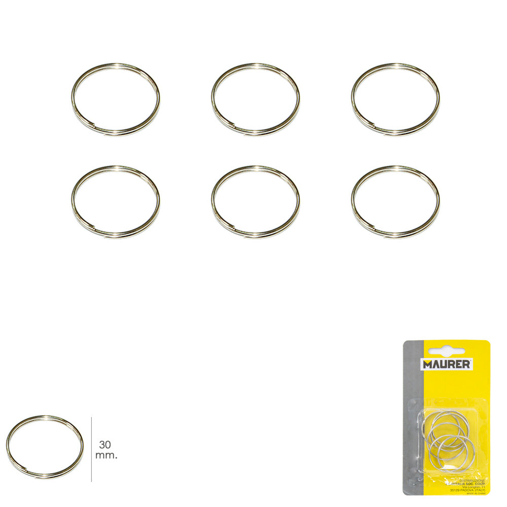 Keychain ring ø 30 mm (blister 6 pieces)