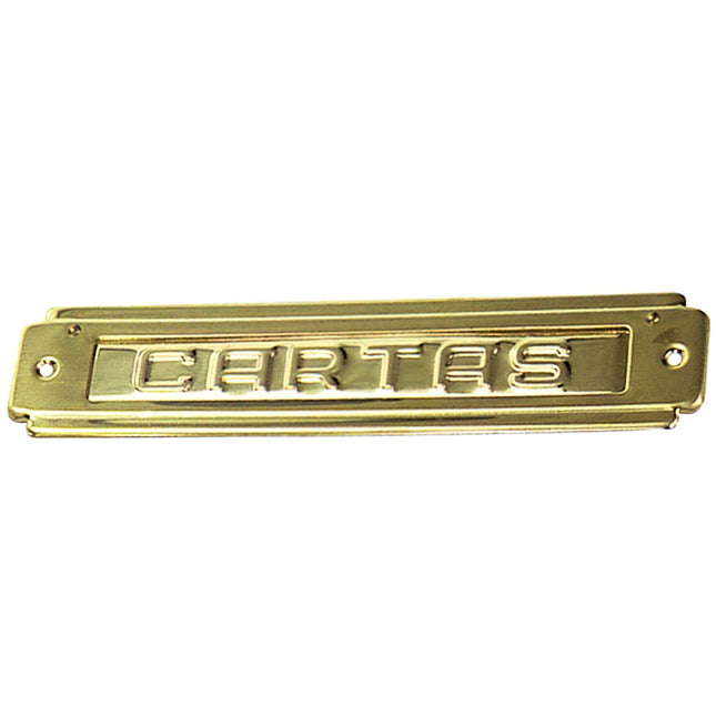 Placa buzón latón pulido