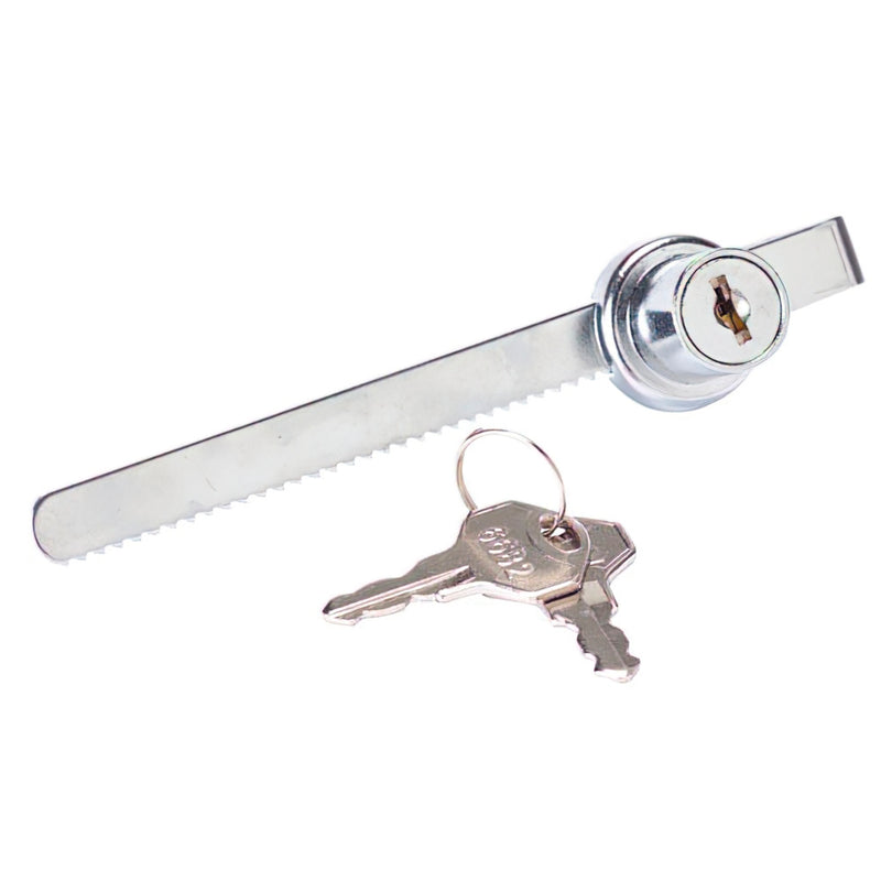 Cerradura para puerta de cristal corredera | plateado