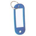 Llavero portaetiquetas azul
