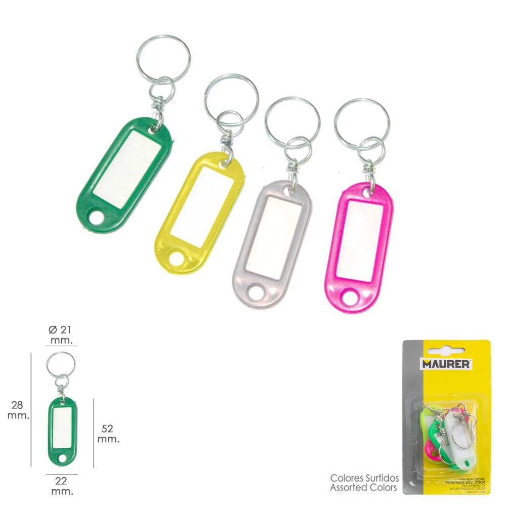 Key tag holders (blister pack of 4)