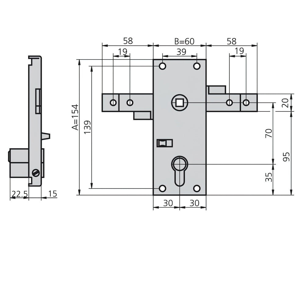 Cerradura cvl 11b   puertas basculantes