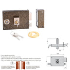 Fechadura CVL 125BR/12/HE para mão direita