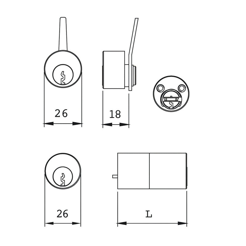 Cilindro iseo F5  para cerradura 500