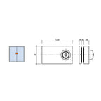 Fechadura CBM 2002 para portas de vidro, chave plana