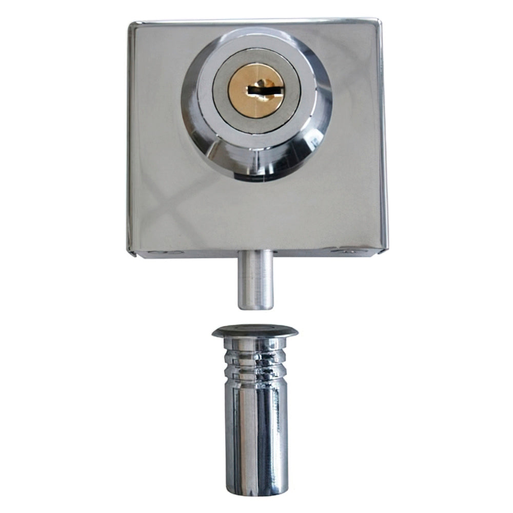 Fechadura CBM 2006 porta de vidro chave plana