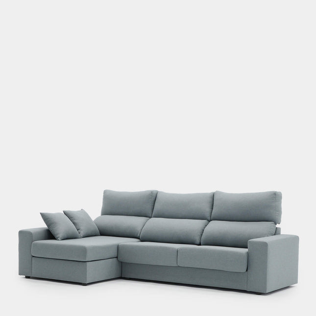 Sofá chaiselongue turquesa en liquidación precio imbatible