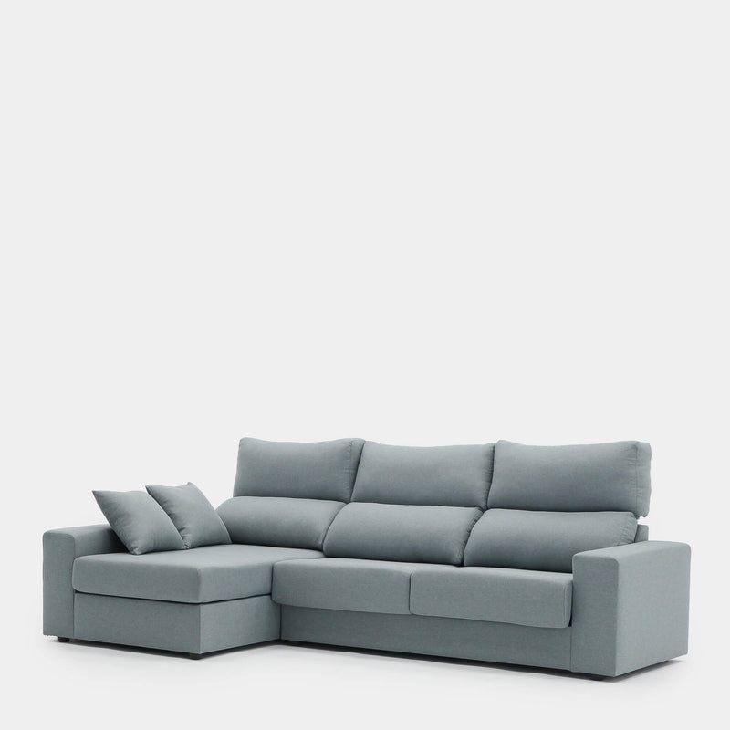 Sofá chaiselongue turquesa en liquidación precio imbatible