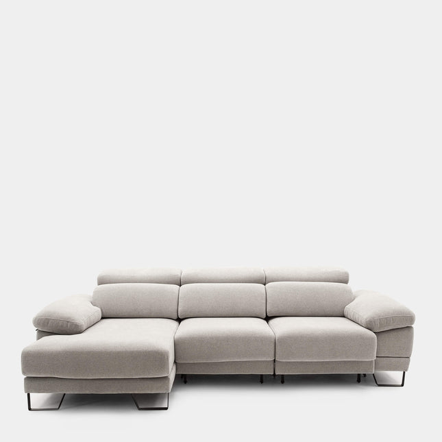 Sofá chaiselongue gris 3 plazas | confort a tu medida