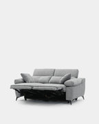 Erika 2-seater compact recliner sofa for small living rooms | grey