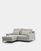 3-seater sofa | beige stain-resistant with pouffe included