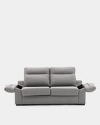Sofá cama gris con apertura italiana para 3 plazas
