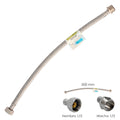 Flexible stainless steel hose male 1/2 - female 1/2 - 500mm