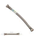 Stainless steel reinforced flexible hose female 1/2" - female 1/2" length 300 mm