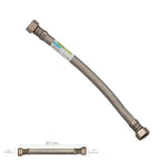 Stainless steel reinforced flexible hose female 1/2" - female 1/2" length 300 mm