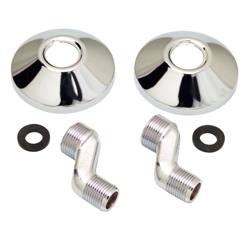 Juego excéntricas 2,5 cm. 1/2x3/4 con embellecedor