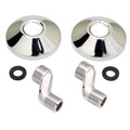Set of eccentric connectors 2.5 cm 1/2x3/4 with trim plate