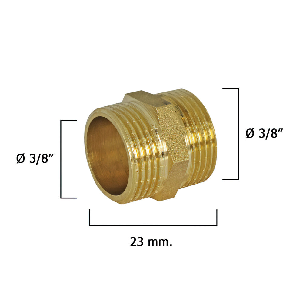 Polished Double Studs 3/8"
