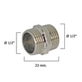 Machones dobles cromo      1/2"