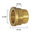 Extensão hexagonal polida 3/8x10