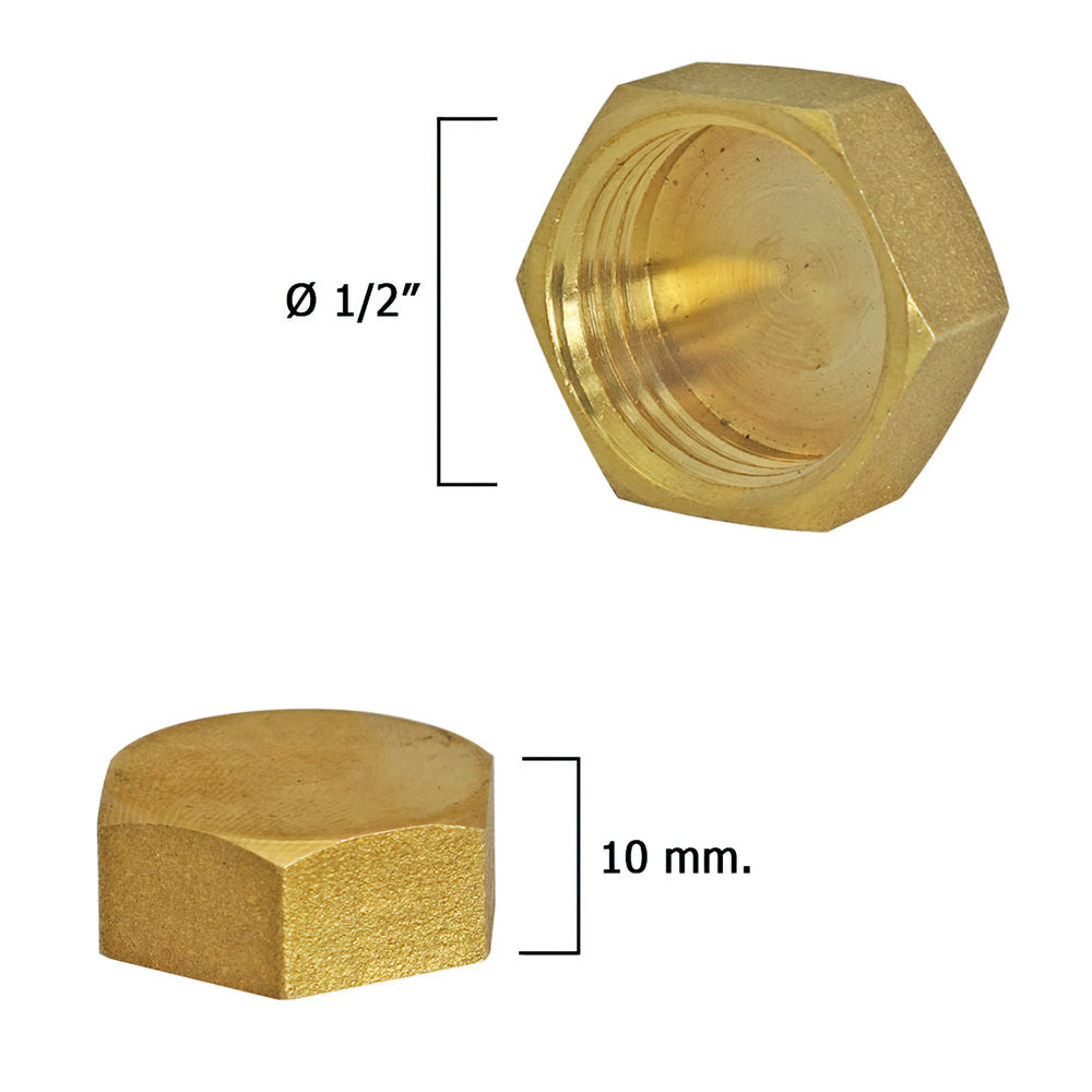 Brass female blanking plug 1/2"