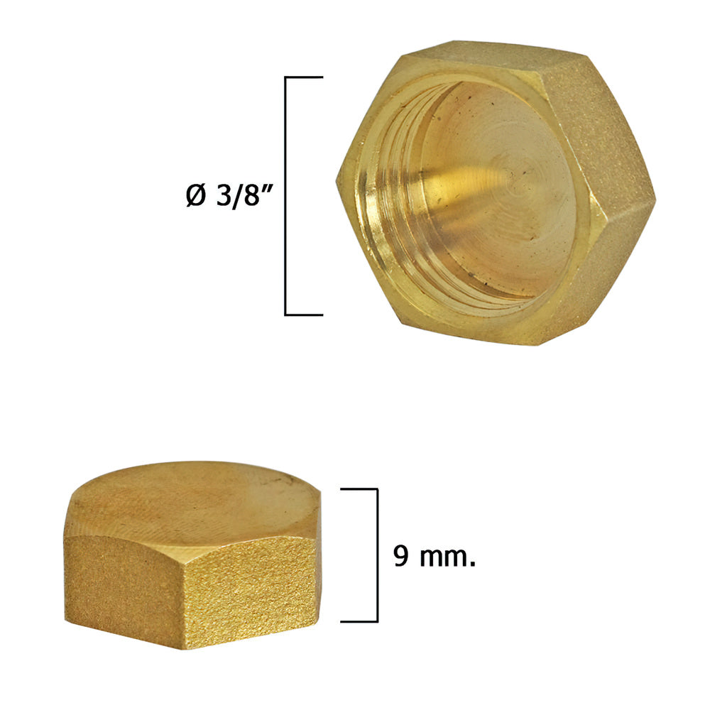 Brass female blanking plug 3/8"