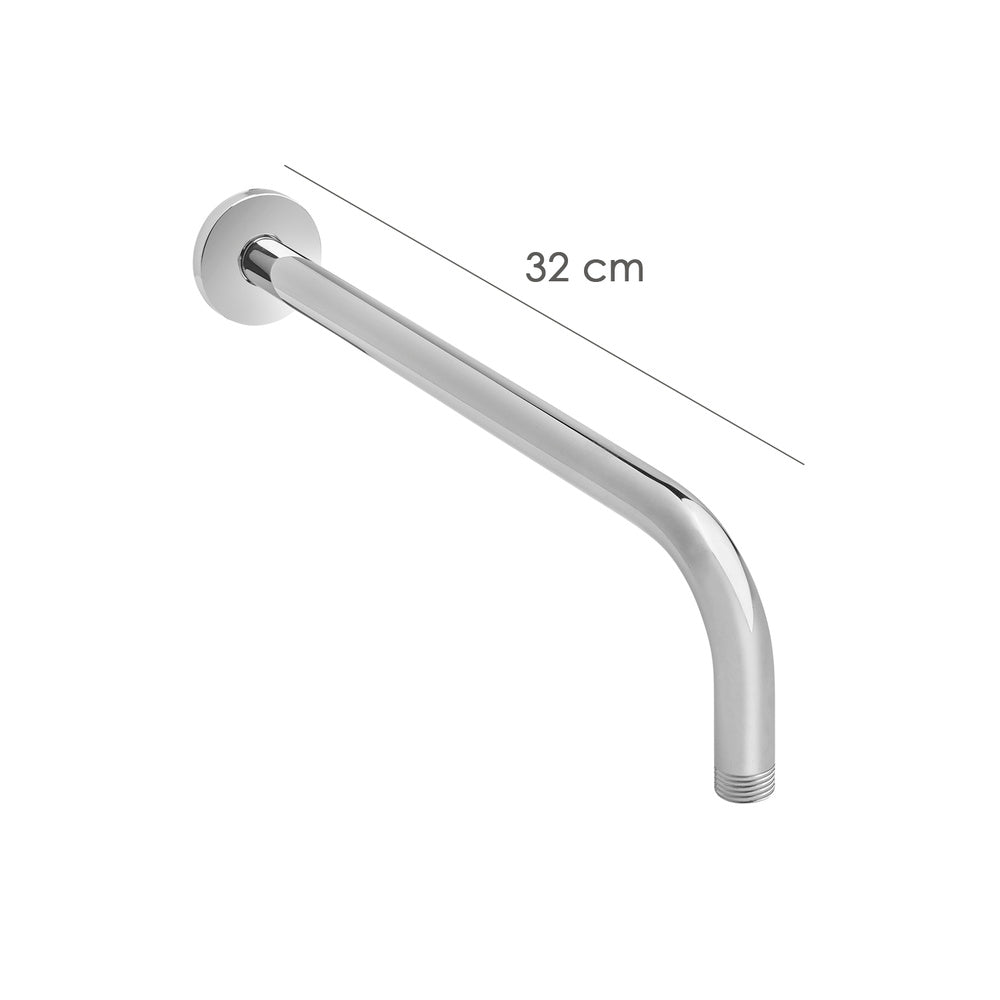 Brazo ducha latón  1/2" x 37+7 cm angulo recto.