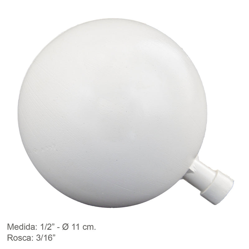 Boya De Plástico Para Cisterna Universal 1/2 Pulgadas X 11 Cm De Rosca 3/16