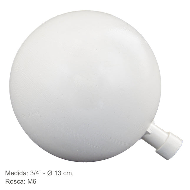 Boya plastico 3/4 x 13 cm rosca M6 cisterna universal