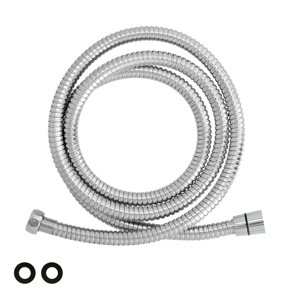 Flexible / extendable stainless steel shower hose 1.7 to 2 meters with brass fittings. Flexible, kink-resistant,
